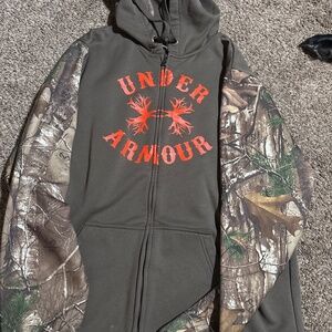 Under Armour camo zip mens